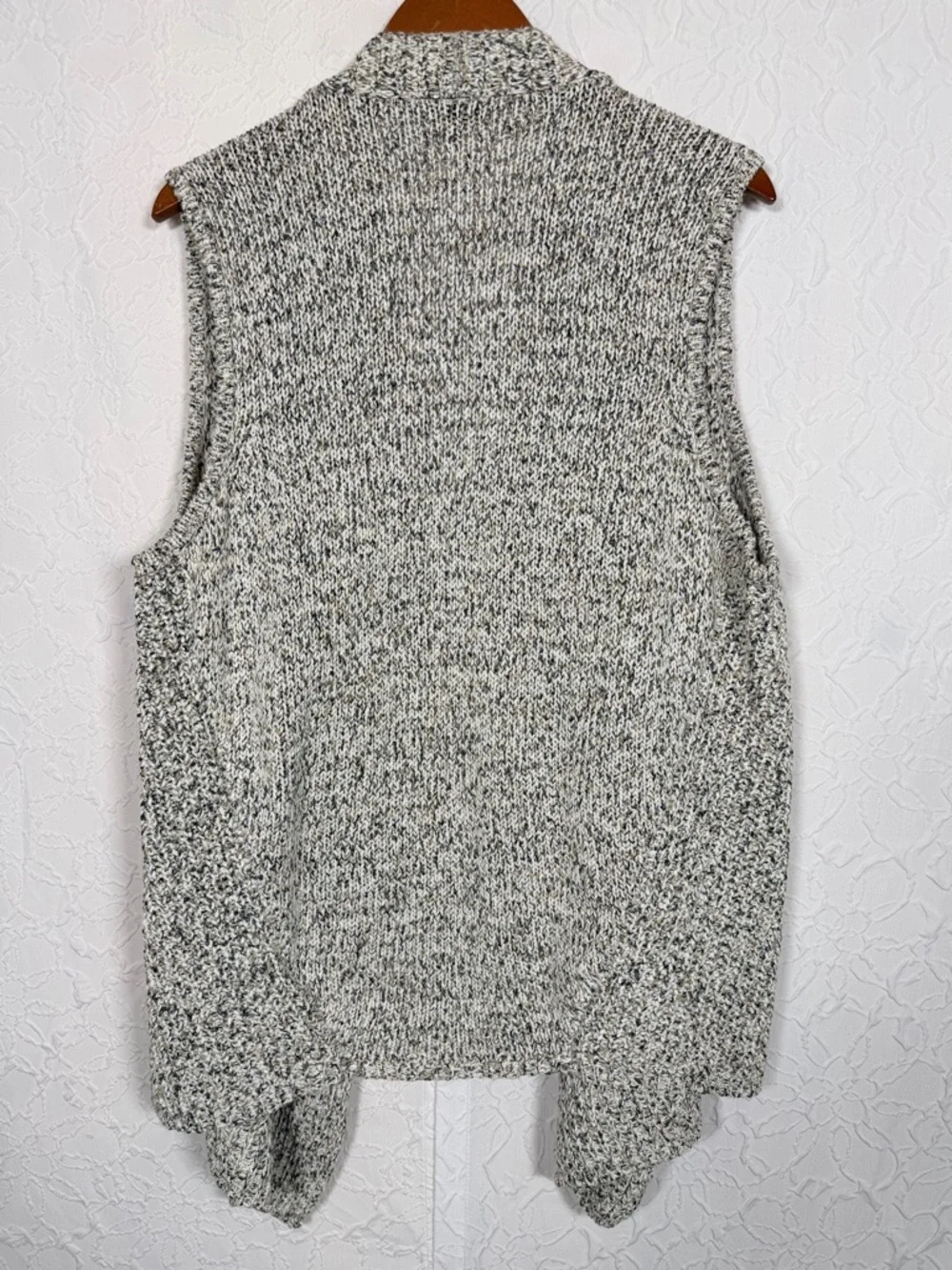 Jones New York Open Front Knit Cardigan Shawl Collar Vest Sz XL
